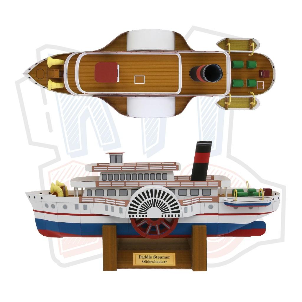 Mô hình giấy Tàu thuyền Paddle Steamer (Sidewheeler