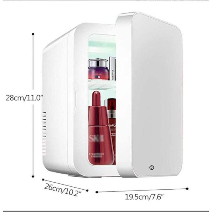 Tủ lạnh mini mặt gương đựng mỹ phẩm dung tích 8 - 20 Lít