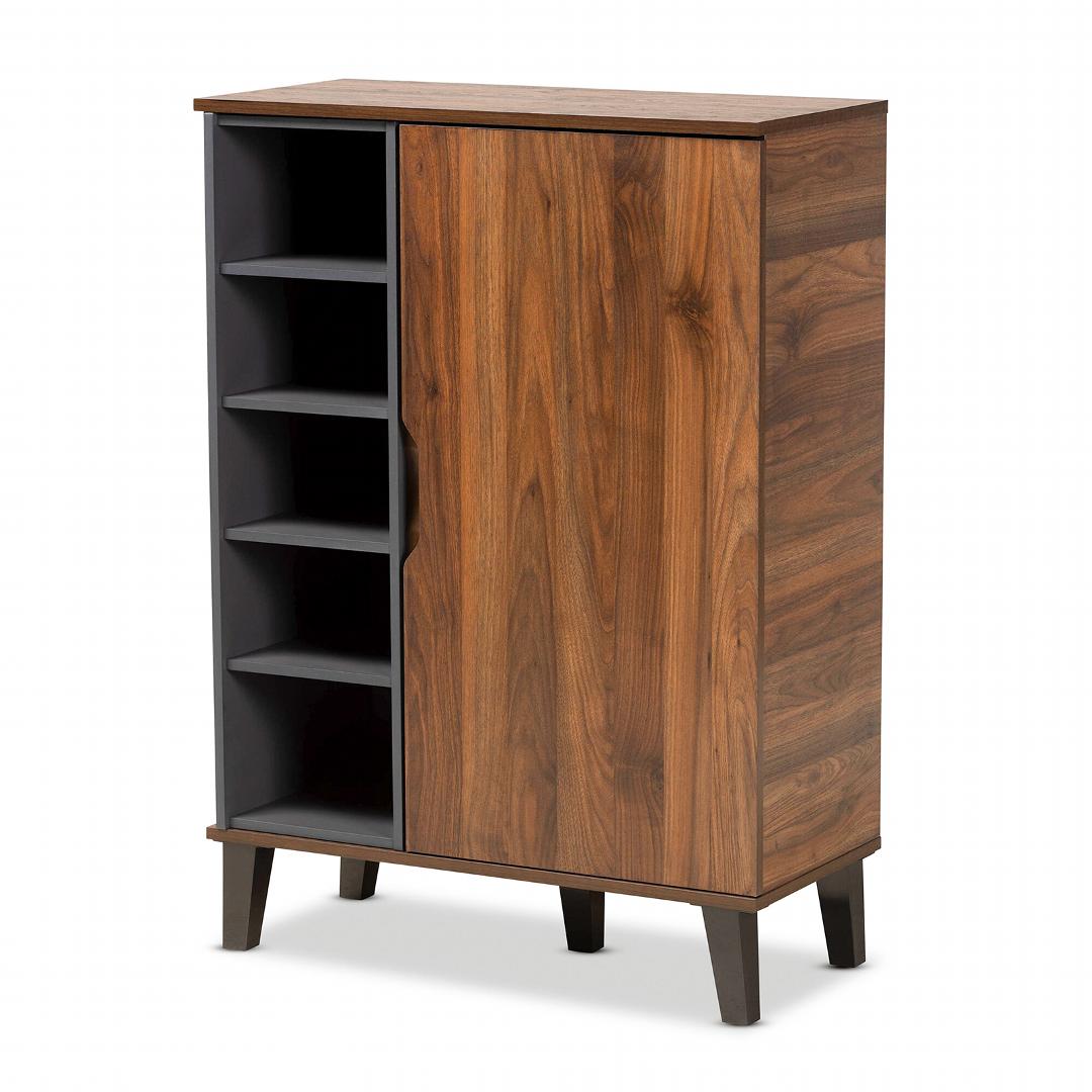 Tủ gỗ để giày hiện đại SMLIFE Rakul | Gỗ MDF dày 17mm chống ẩm | D80xR35xC120cm