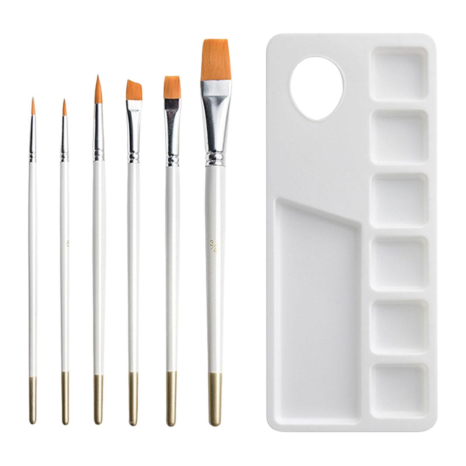 7 Pieces Artist Paint Brushes Durable Accessory Long Handle Paint Brush Pen Set Acrylic Painting Brushes Paintbrushes for Kids Adults Artist
