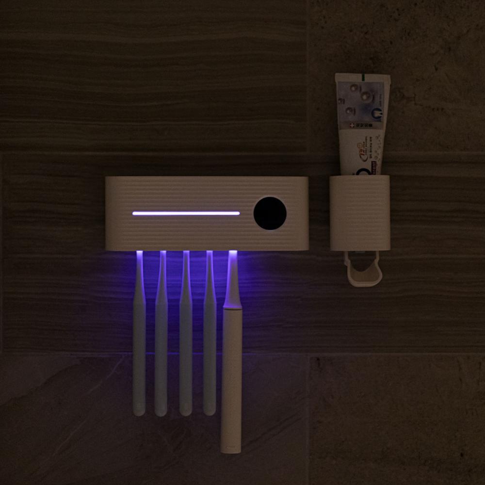 Giá để bàn chải Xiaomi Youpin Sothing kệ bàn chải đánh răng Dụng Cụ Lấy Kem Đánh Răng Khử Trùng Bằng Tia Uv hộp đánh răng kệ treo tường
