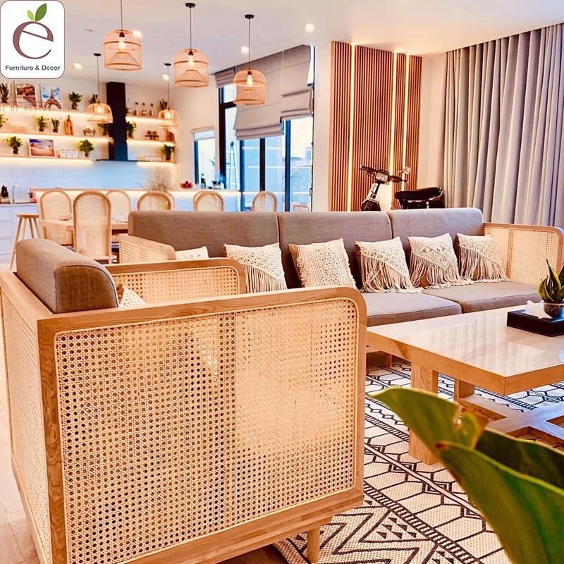 Sofa Rattan đơn - Sofa nan gỗ, đan mây tự nhiên. Hàng gia công tỉ mỉ, chất lượng xuất khẩu. Bảo hành 12 tháng.