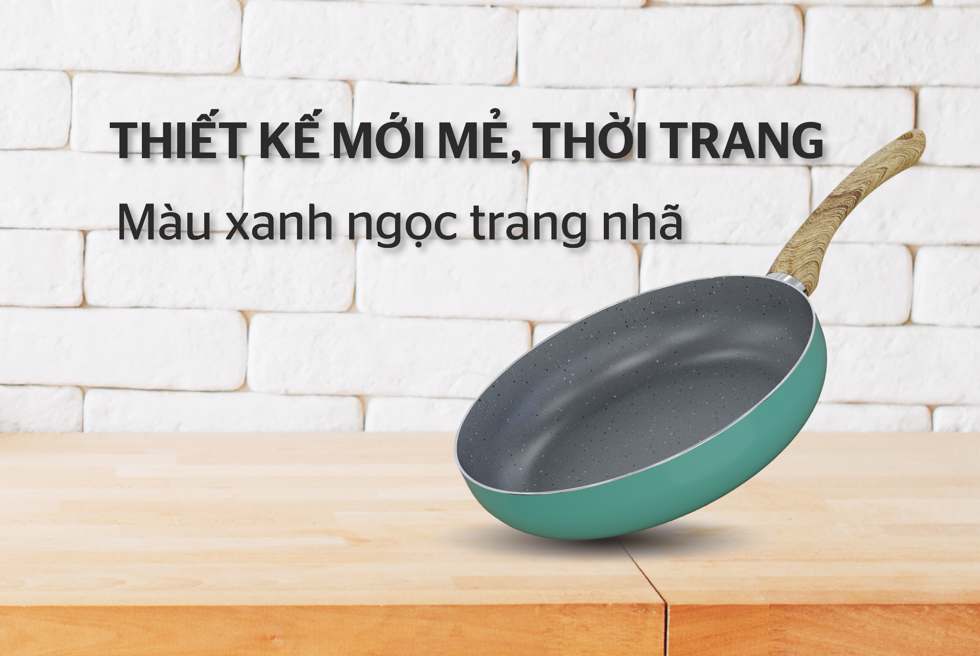 Chảo Sâu Chống Dính Vân Đá Sunhouse 22cm Clover CL22S - Hàng Chính Hãng