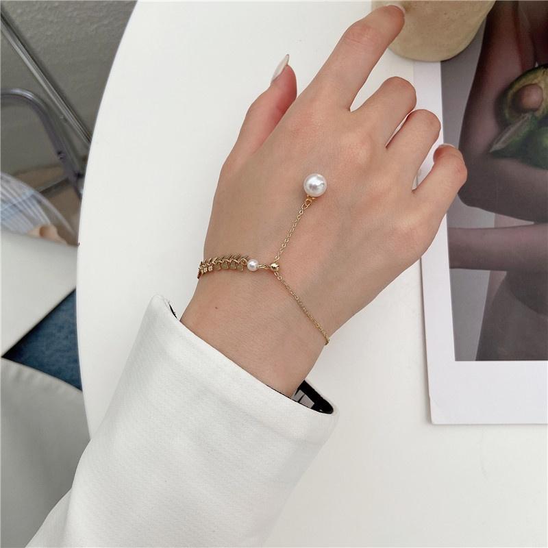 Korean Wheat Ear Pearl Bracelet Female Simple Temperament Adjustable Friendship Bracelet for Women