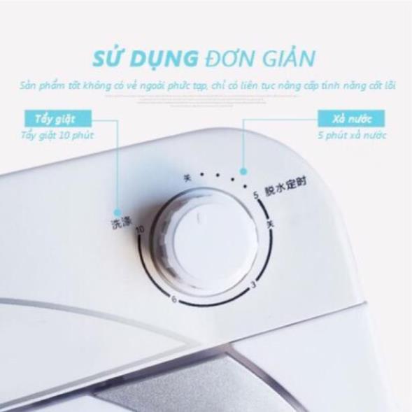 Máy Giặt Mini 1 Lồng Giặt Có Khử Khuẩn, Máy Giặt Bán Tự Động 7kg Cho Bé