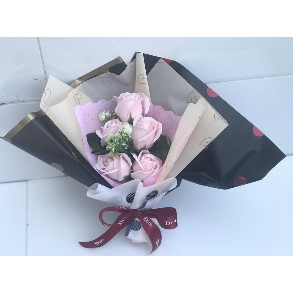Hoa sáp - Hoa hồng sáp thơm bó KÈM TÚI GIẤY
