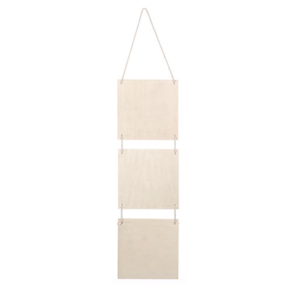 Unfinished Wooden Hanging Sign Board Pendant Ornaments Home Christmas Decors