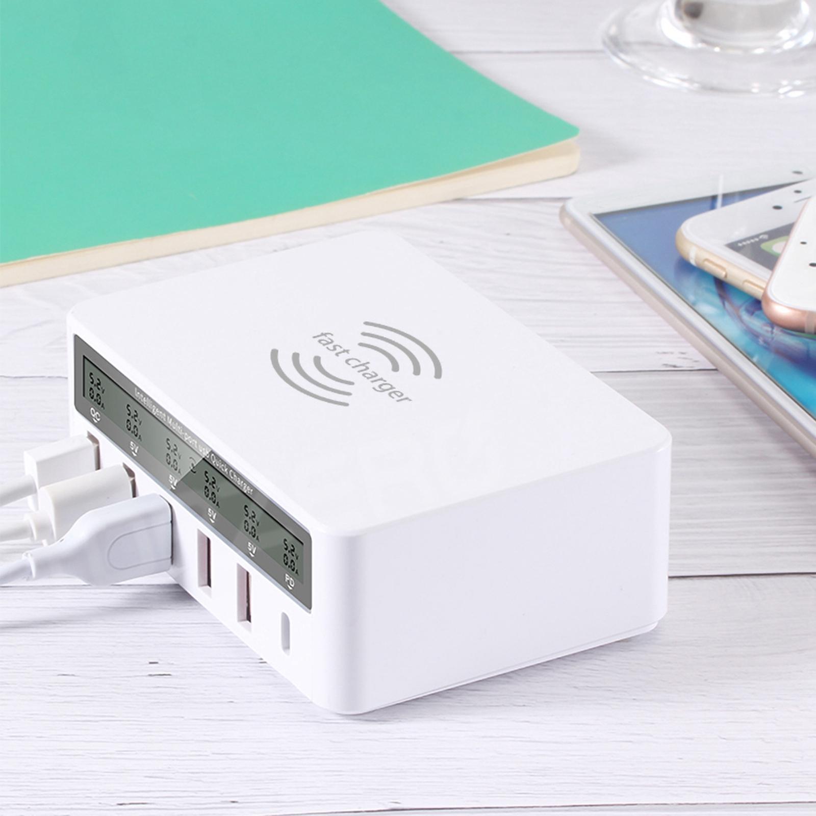 6 Ports USB Charger Charging Multiple Mobile Phone Smart Adapter QC 3.0 EU