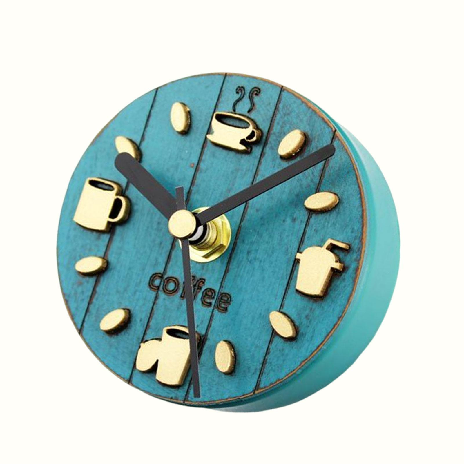 Fridge Sticker Clock Sticker Coffee Pattern Decorative for Kitchen