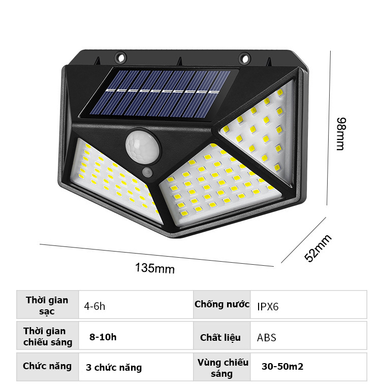 Combo 4 Đèn led năng lượng mặt trời cảm biến tự động sáng