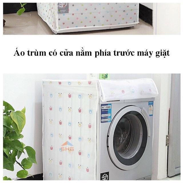 ÁO TRÙM MÁY GIẶT HOA LÁ HOÀNG GIA CAO CẤP, PHÂN LOẠI CỬA TRÊN VÀ CỬA TRƯỚC , KÍCH THƯỚC 56X60X83 CM
