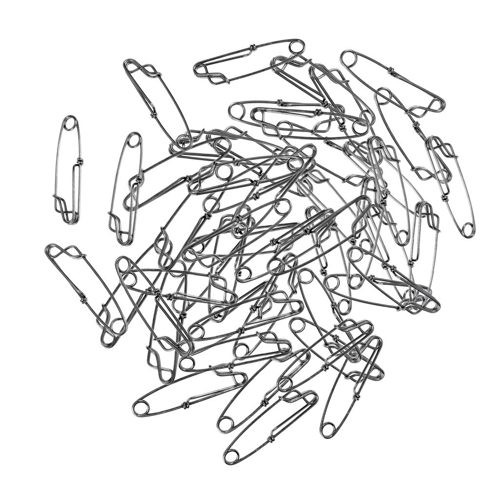 50pcs Stainless Steel Long Line Clips Float Line