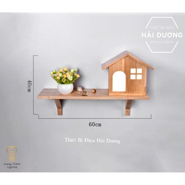 Đèn Tường Kệ Gỗ Hình Ngôi Nhà DT-B0042 Kiểu Dáng Hiện Đại - Trang Trí Căn Phòng - Energy Green Lighting - Có Video
