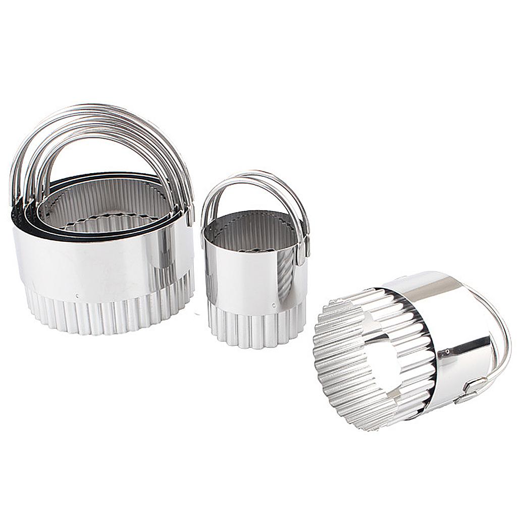Set of 5 - Round Stainless Steel Cake Rings, Mousse and Pastry Baking Ring Mold Cutter Baking Mould Tools