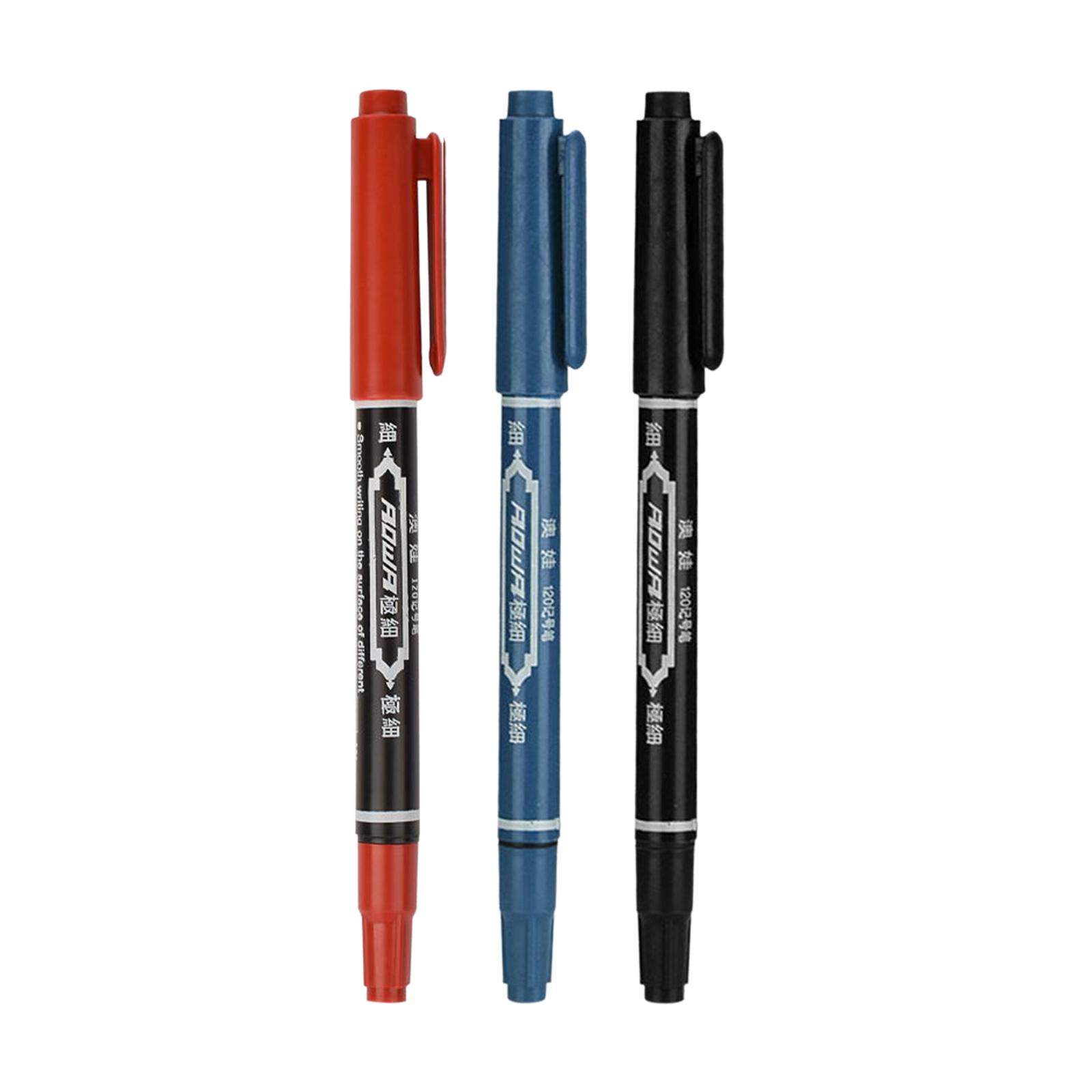 6 Pcs Double Ended Marker Pen Professional Marker anti-clog Tattoo Pencil
