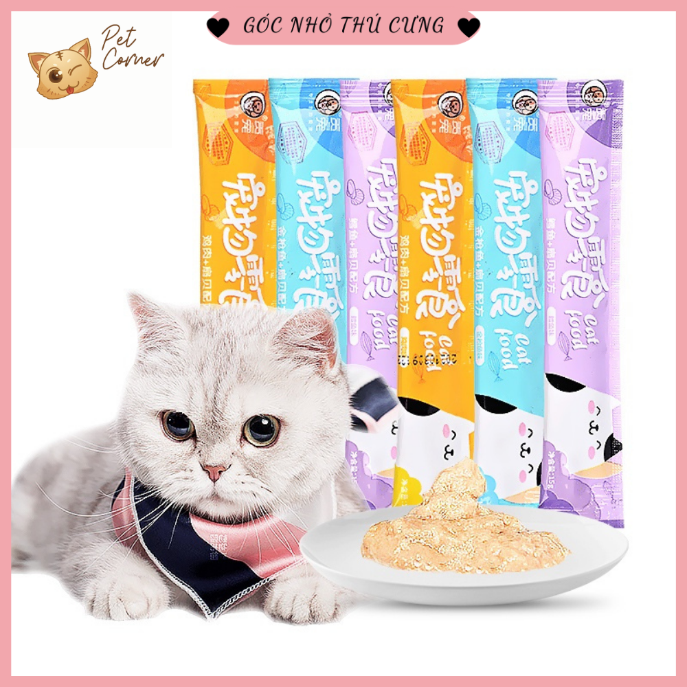 Combo 10 chiếc súp thưởng cho mèo giá rẻ Pet Snacks, Ciao, Shizuka, Cat Food