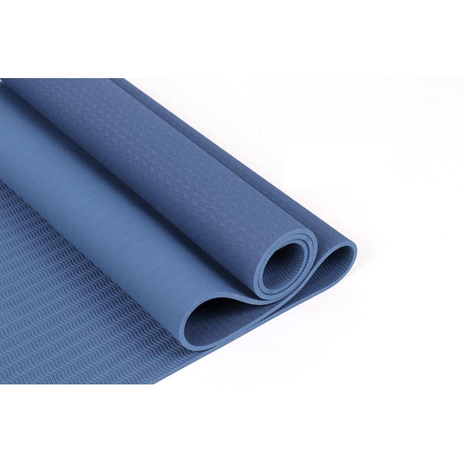 Thảm tập yoga TPE 6 mm 1 lớp cao cấp+ Tặng kèm túi lưới đựng -Thảm yoga chống trơn trượt, chắc chắn