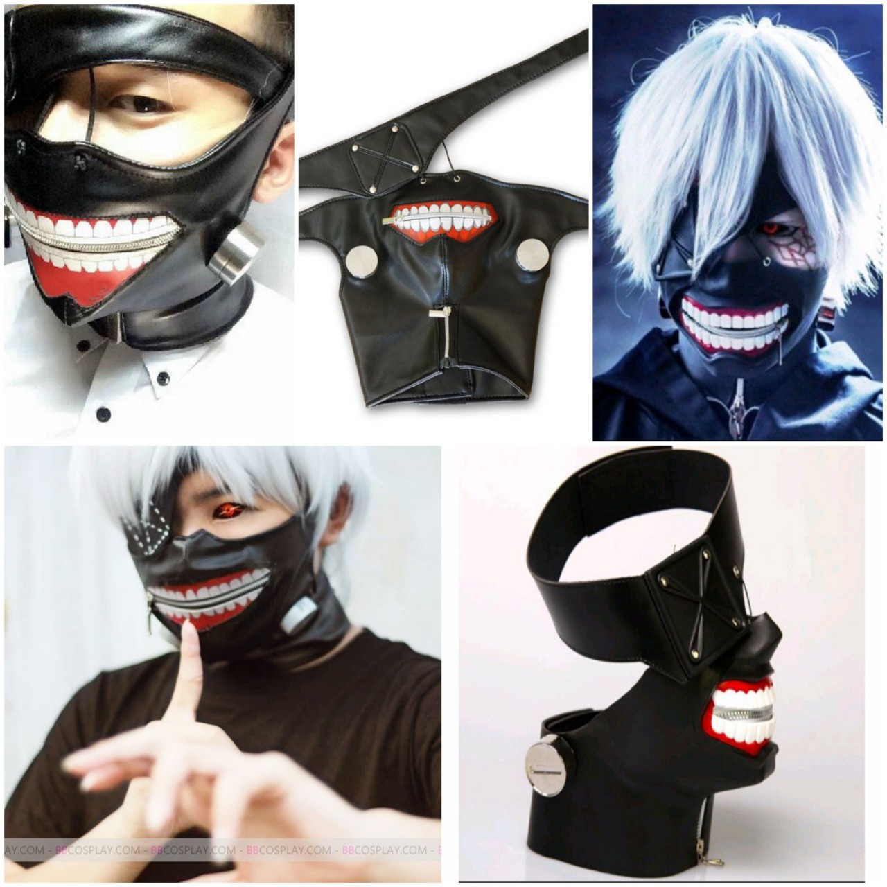 mặt nạ kaneki ken tokyo ghoul, da PU cao cấp