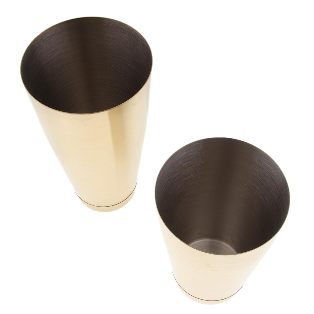 Cocktail Shaker Set Stainless Steel Bartender Boston Shaker Pourers Black