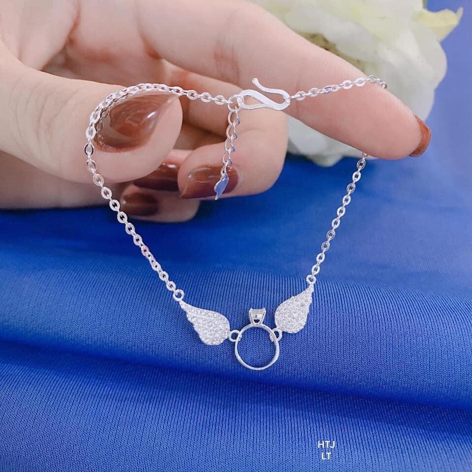 Lắc chân bạc ta nữ đôi cánh thiên thần xinh xắn