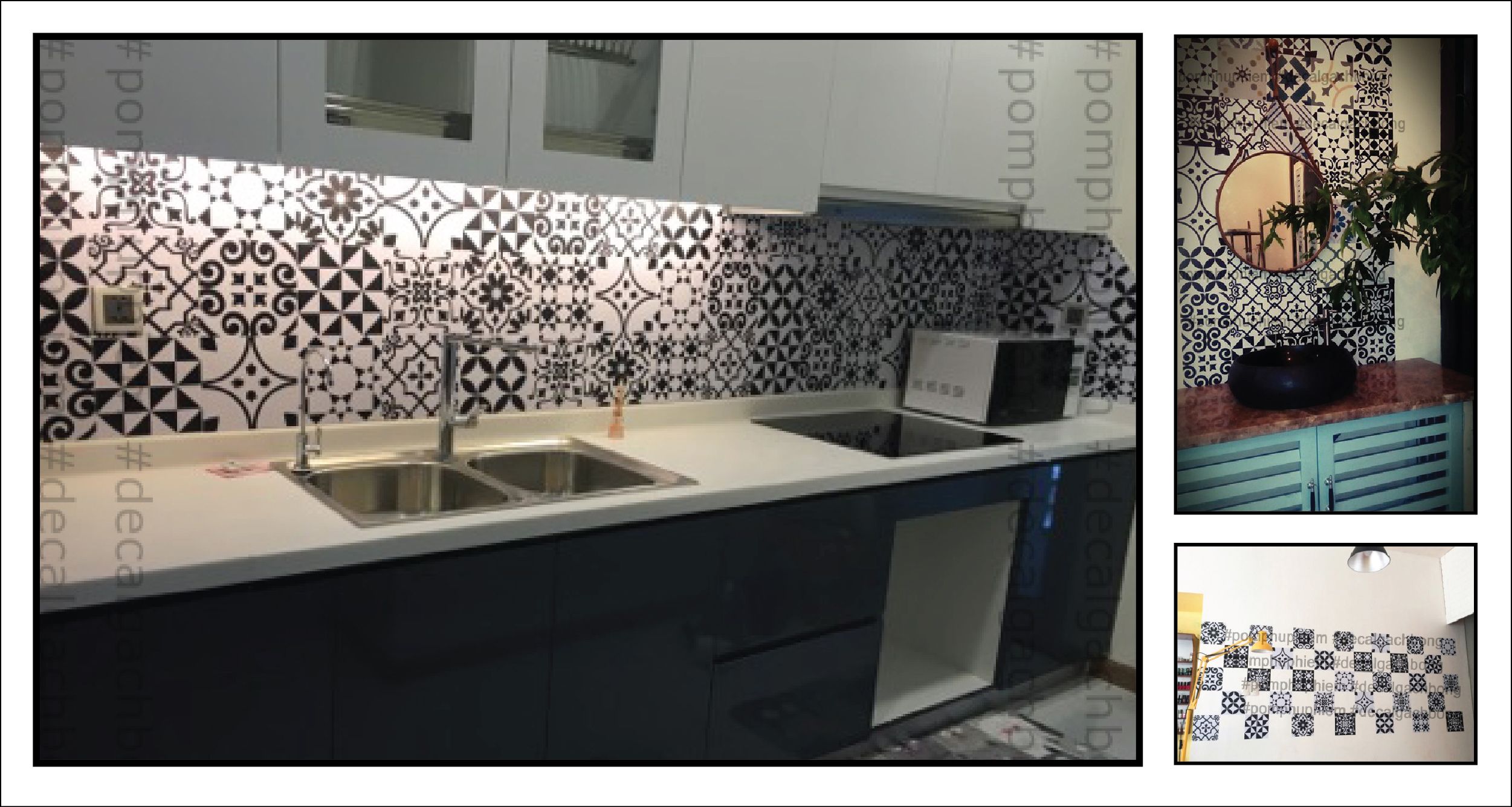 GIẤY DECAL BẾP HOA VĂN, DÁN TƯỜNG TRANG TRÍ, DÁN NHÀ BẾP