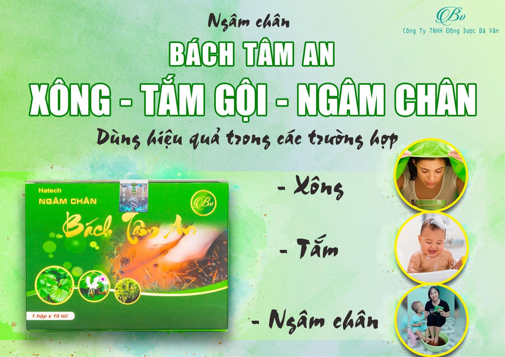 Ngâm Chân thảo dược Bách Tâm An, sản phẩm của Đông dược bà Vân