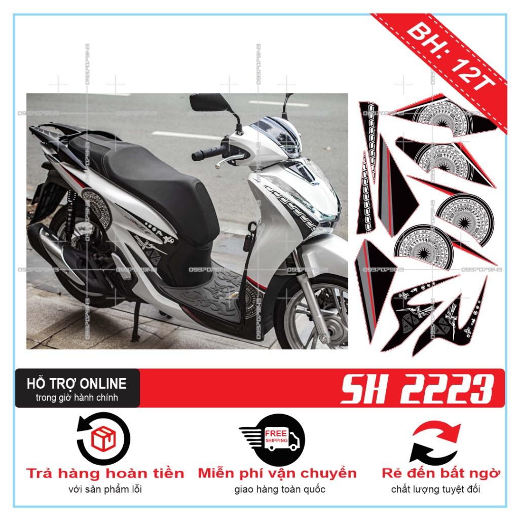 TEM RỜI TRỐNG ĐỒNG SH 2020 DÁN XE TRẮNG - BI DECAL