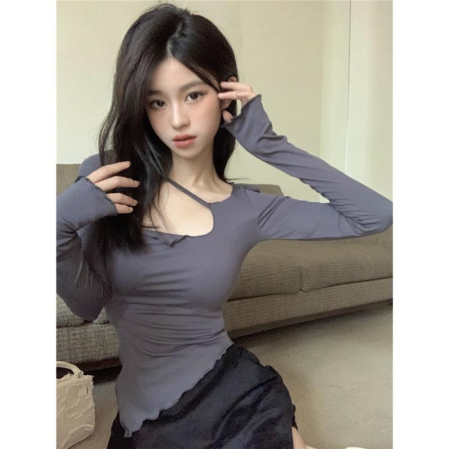 MS6826 Áo kiểu thun nữ dây chéo ngực body sexy