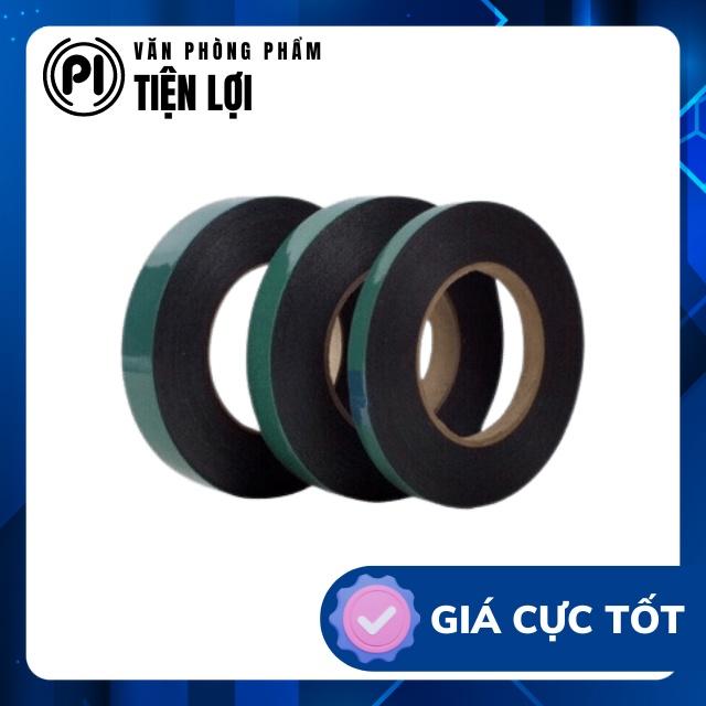 Băng keo xốp hai mặt xanh rêu 2.4cm