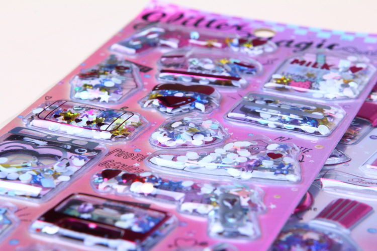 Sticker 3D nổi Sequin nước độc đáo và lạ mắt nhiều hình lựa chọn