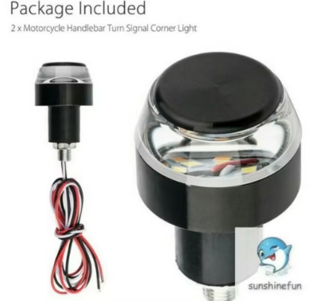 BỘ 2 CÁI ĐẦU GÙ CHỐNG ĐỔ BẢO VỆ TAY LÁI XE MÁY CÓ ĐÈN LED TRANG TRÍ CỰC ĐẸP