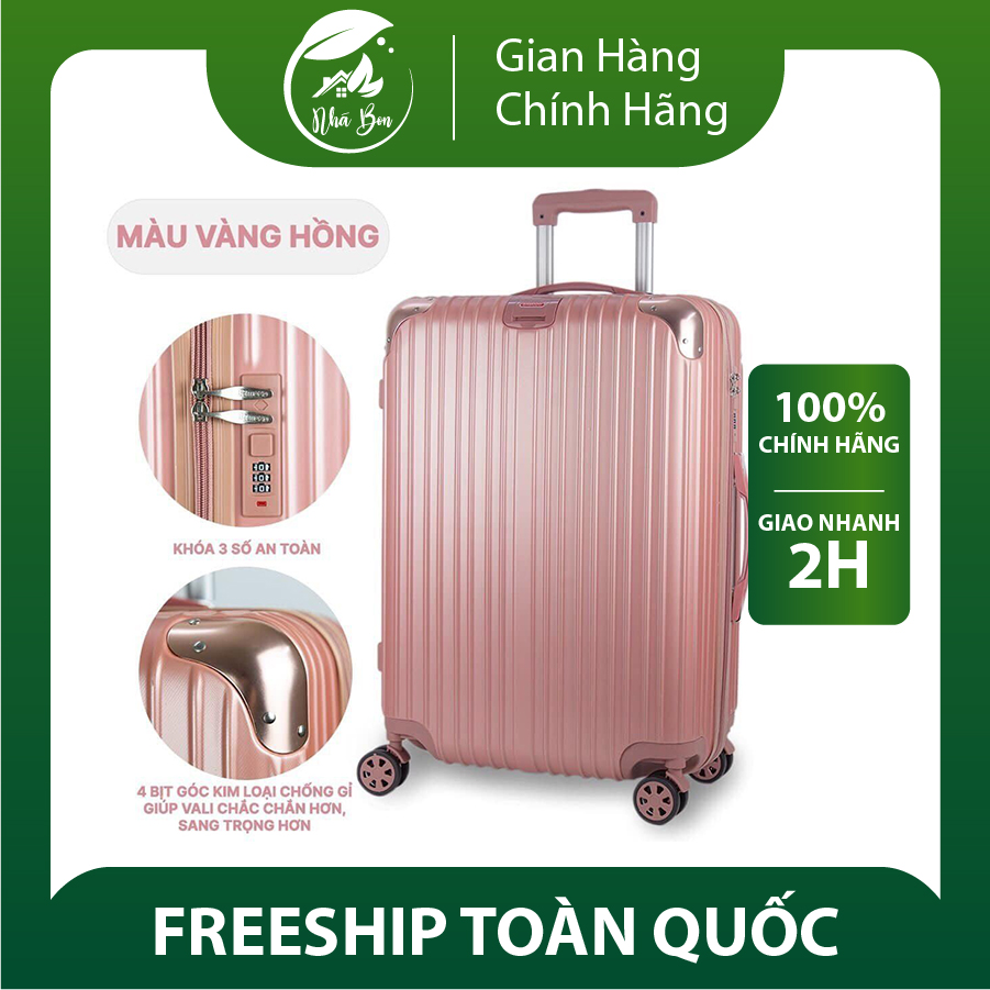 Vali Du Lịch Bamozo 8809 Size 20-24-28 Bo Góc Chống Va Đập