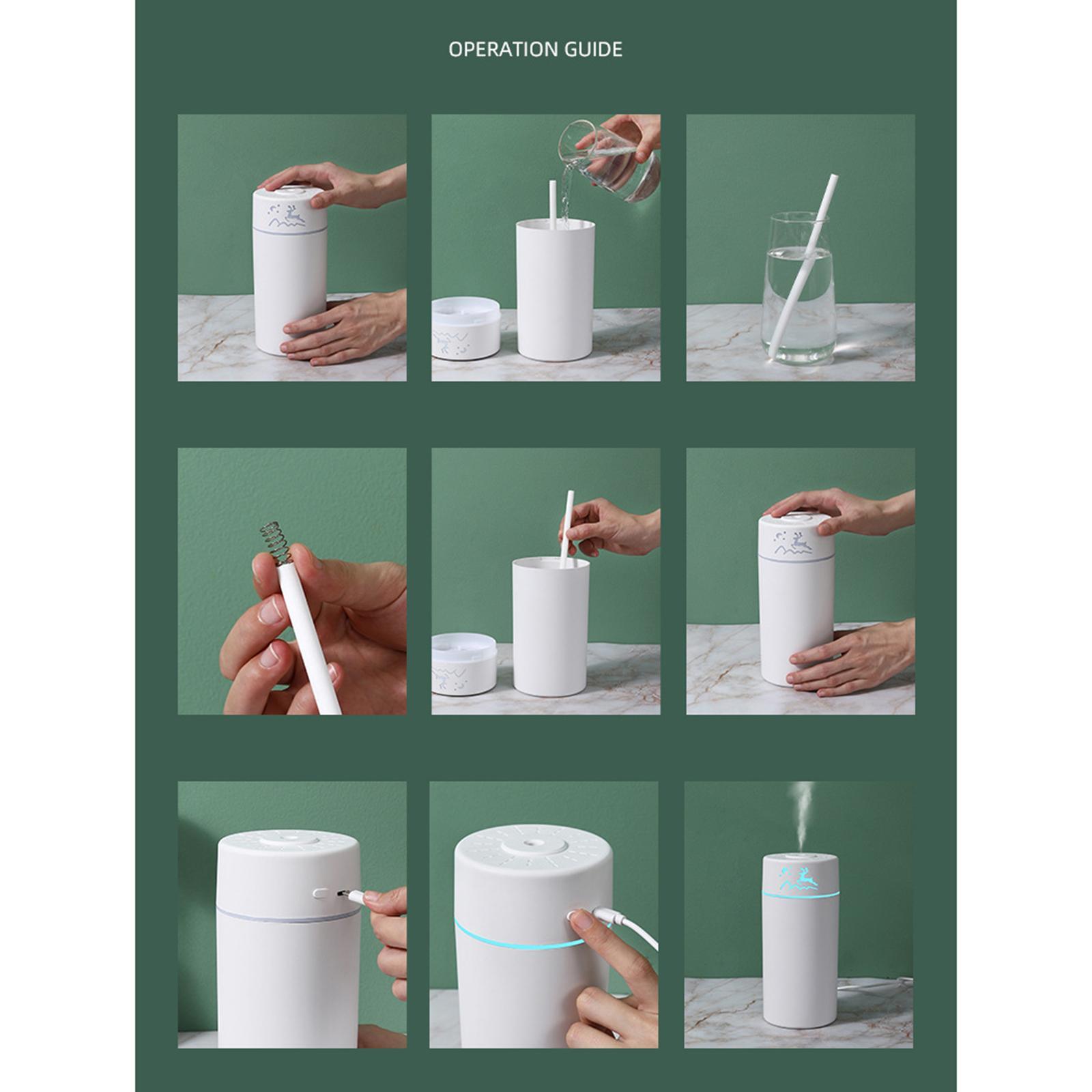 Mini Humidifier USB Desktop Humidifier for Desktop Living Room White