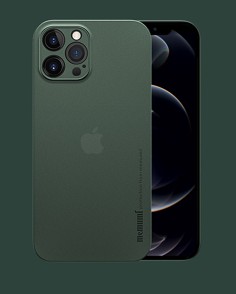 Ốp Lưng Lụa Mỏng Dành Cho Iphone 13 Pro 13 Pro Max Bảo Vệ Camera, Siêu Mỏng 0.3 Mm - Hàng Chính Hãng Memumi - Iphone 13 Pro Max - Xanh Rêu