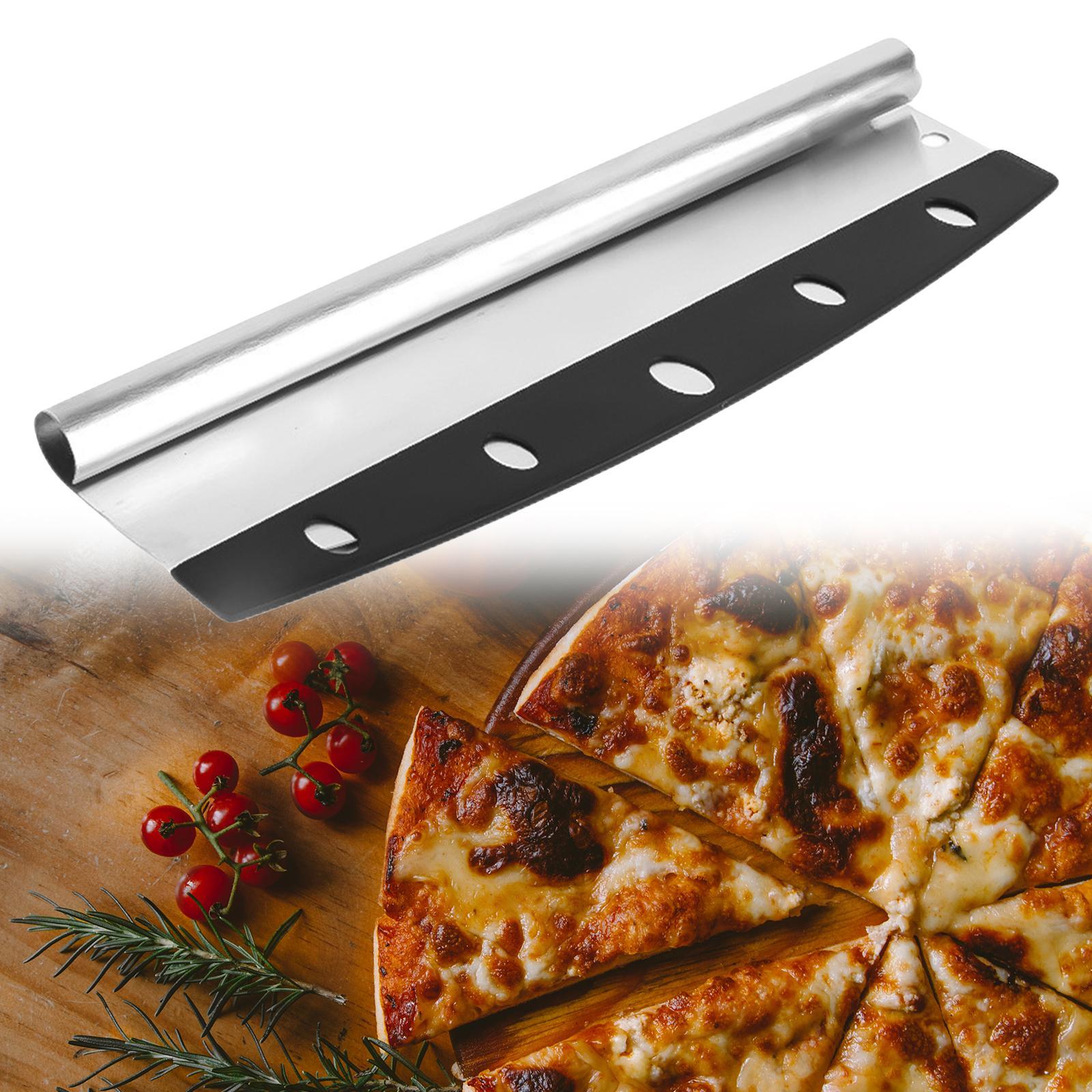 Stainless Steel Pizza Cutter Rocker Blade Cutting for Bread Pastry Baking