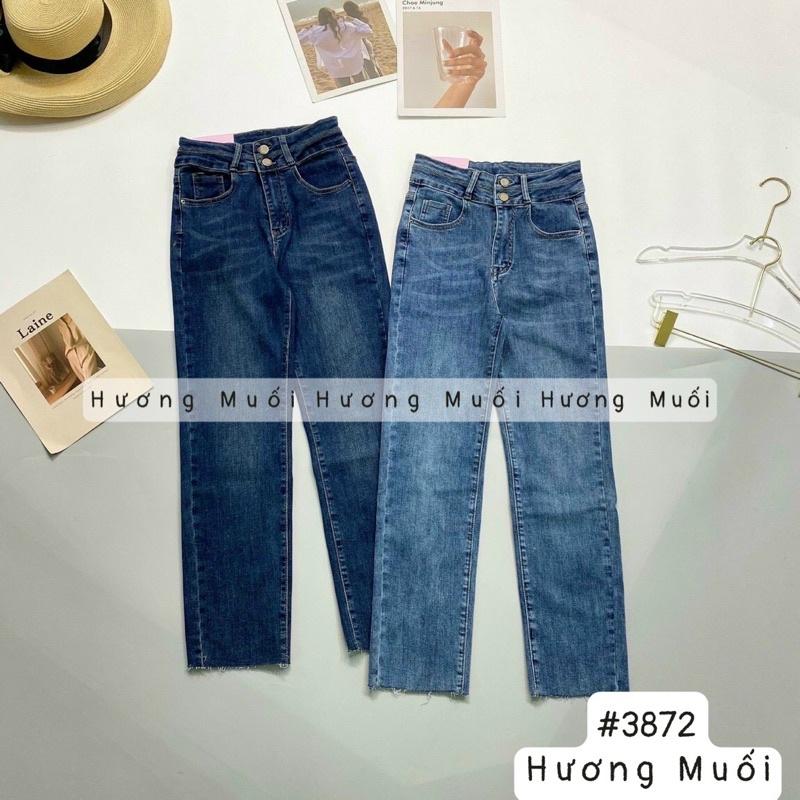 Quần jeans ống đứng 2 cúc - mã 3872