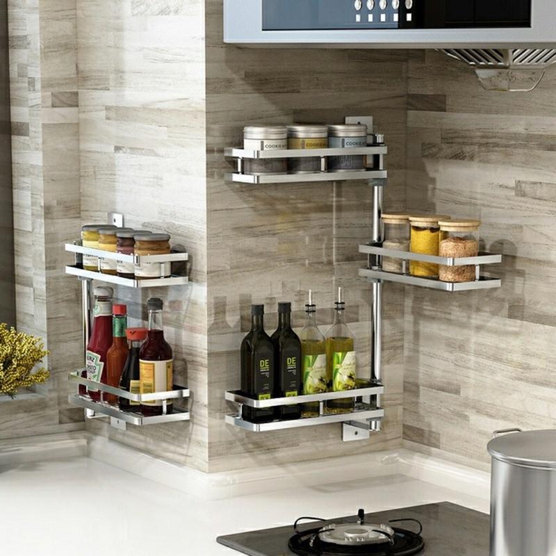Kệ xoay gia vị nhà bếp đa năng inox 3T
