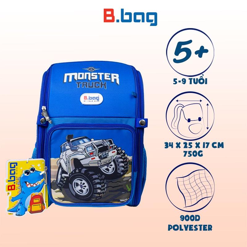 Balo B.bag Chống Gù Adventure Box-Monster Truck B-12-112 Xanh đậm