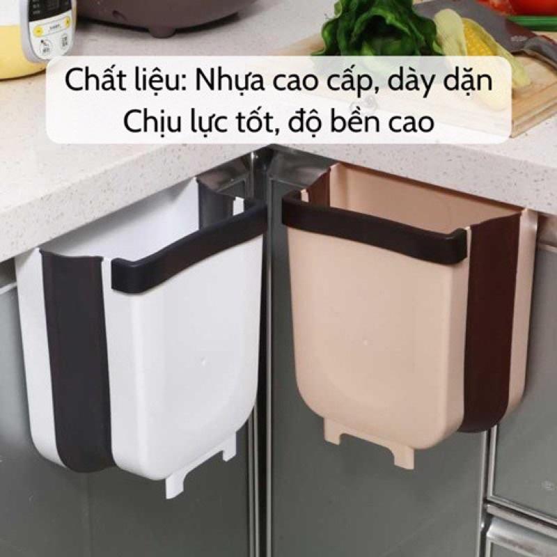 Thùng Rác Gấp Gọn Thông Minh Treo Cạnh Tủ 2 Size Tiện Lợi