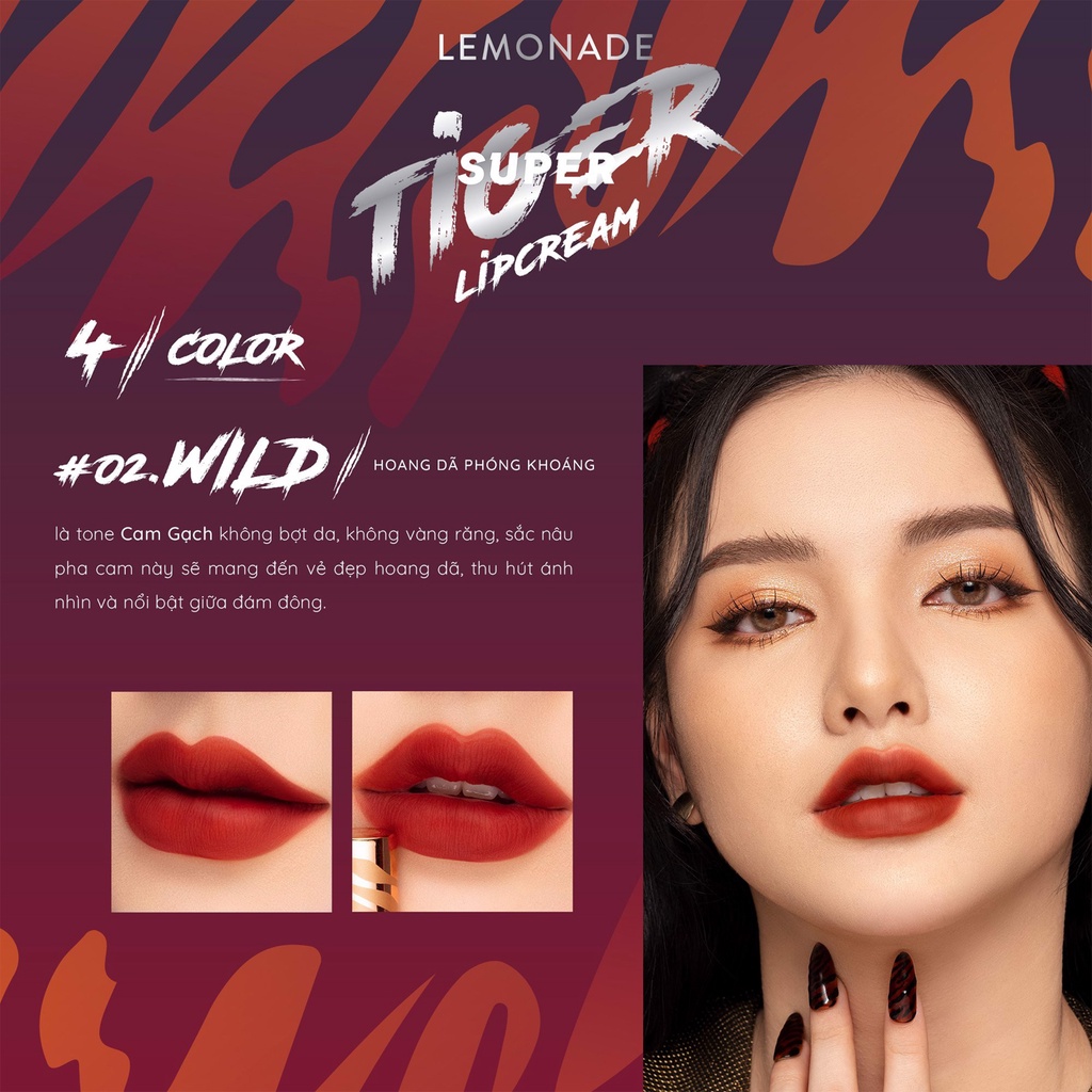 Son Kem Lì, Mịn Mượt Nhẹ Môi Lemonade Supertiger Lipcream