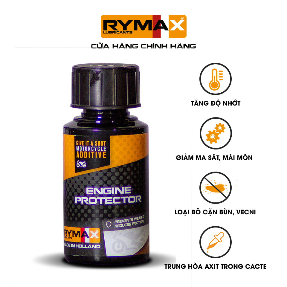 Phụ gia bảo vệ động cơ Rymax Engine Protector - Chai 80ml, 250ml