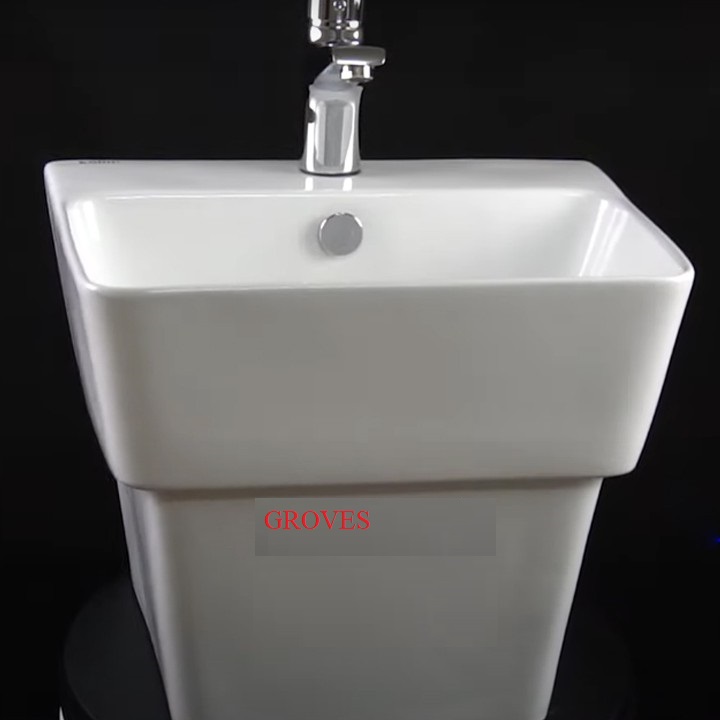 CHẬU LAVABO LIỀN CHÂN VUÔNG