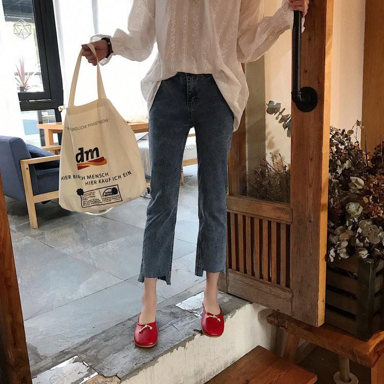 Dép Bít Mũi Màu Trơn Phong Cách Hàn Quốc Xinh Xắn Cho Nữ