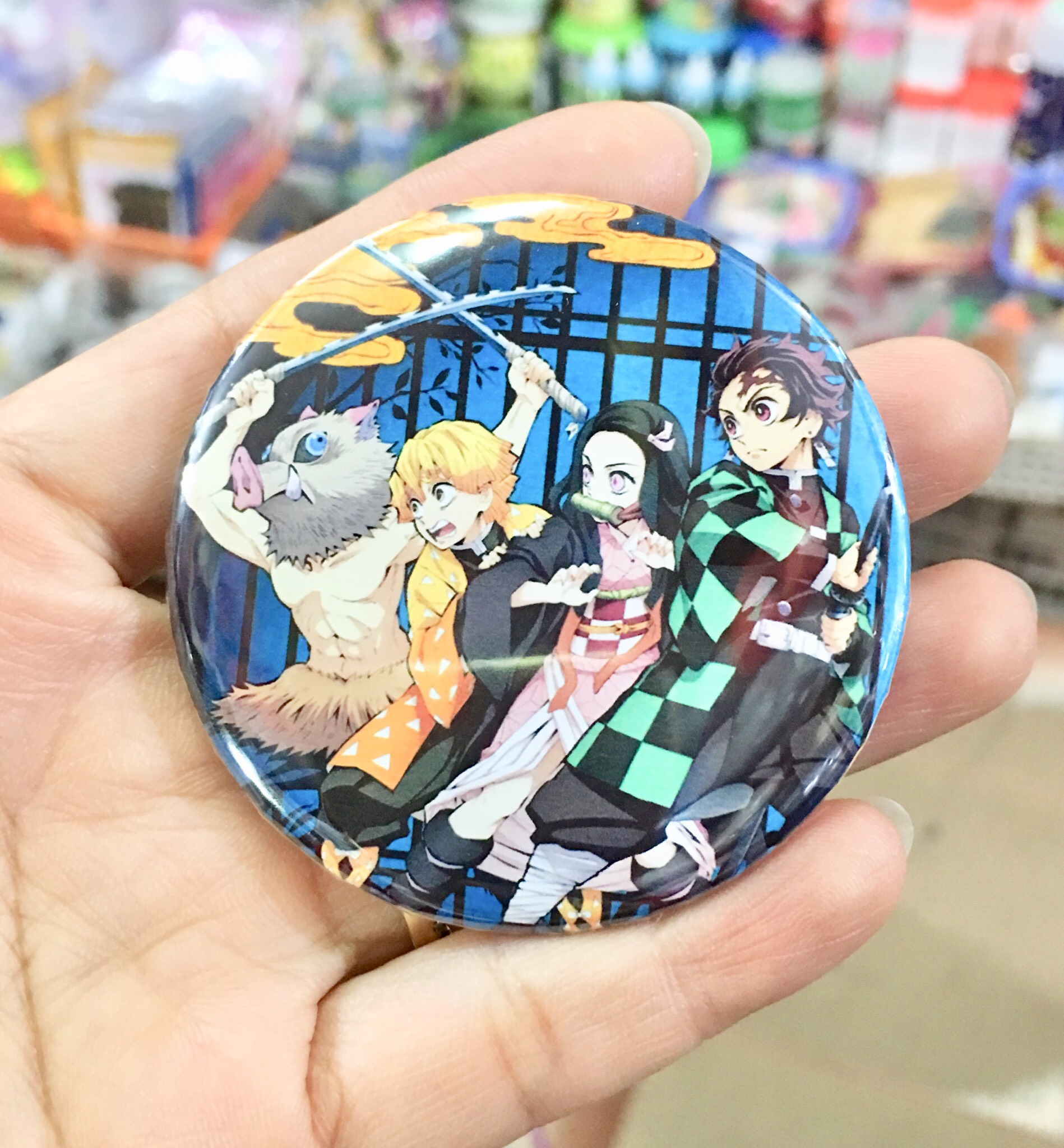 Huy hiệu anime kimetsu no Yaiba combo 10 cái khác nhau mẫu ngẫu nhiên