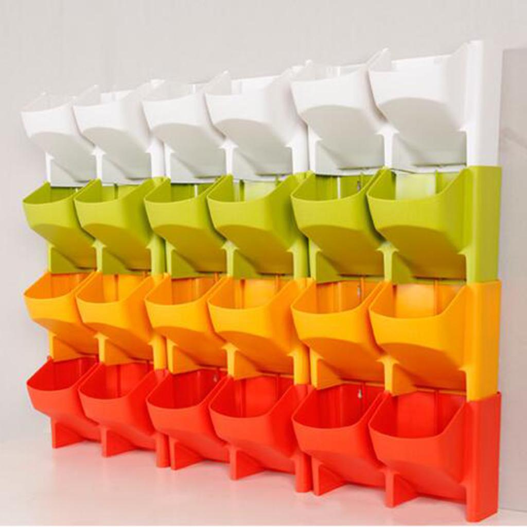 Stackable Wall Planter Garden Hanging Flower Plant Pot Self Watering