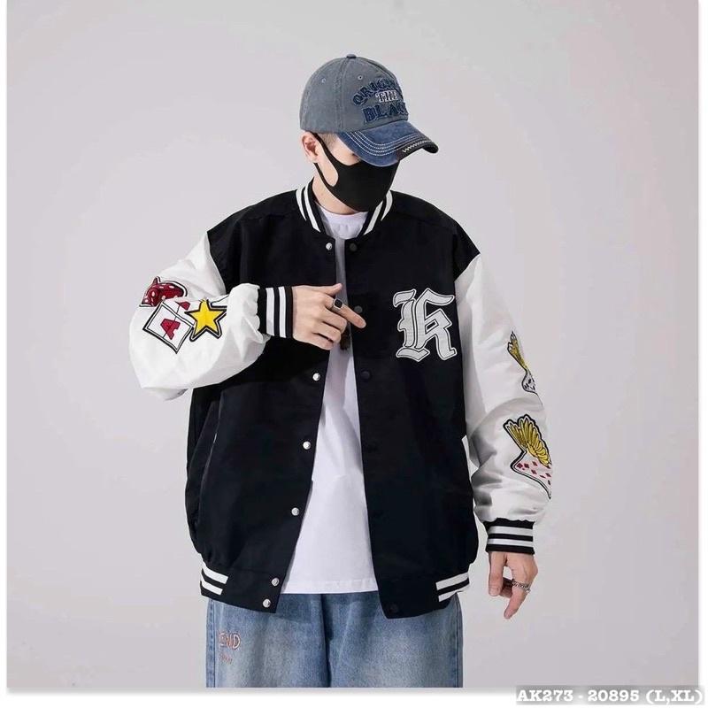 Áo Khoác Gió Ulzzang Cực Chất Hàng QC Khoác Giơ 2 Lớp Nam Nữ Form Rộng Unisex RAGLAN IN LÁ BÀI