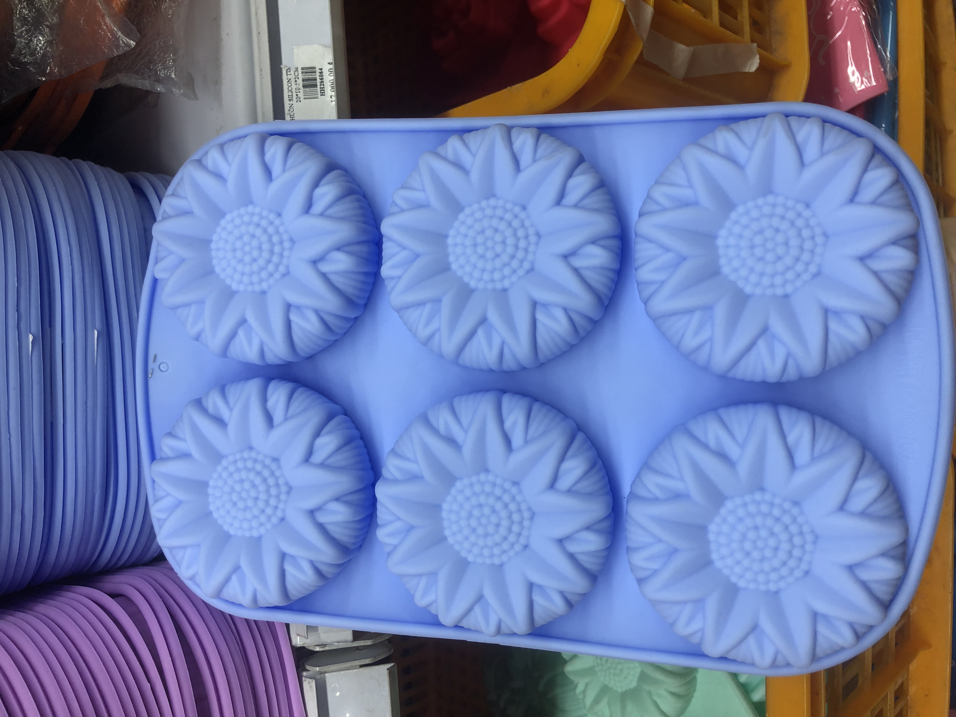Khuôn silicon 6 hoa hướng dương