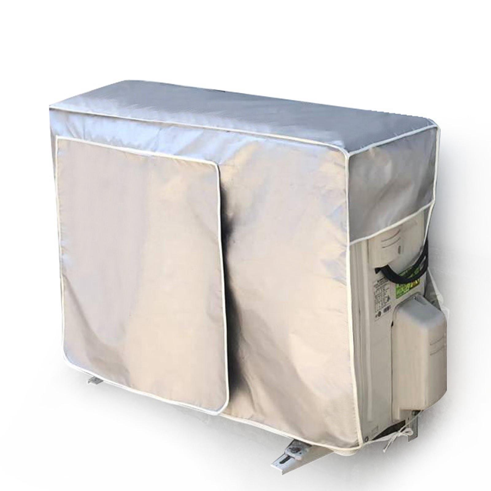 2Pcs House Air Conditioner Cover Oxford Cloth AC Cover Silver Coated 2 Sizes