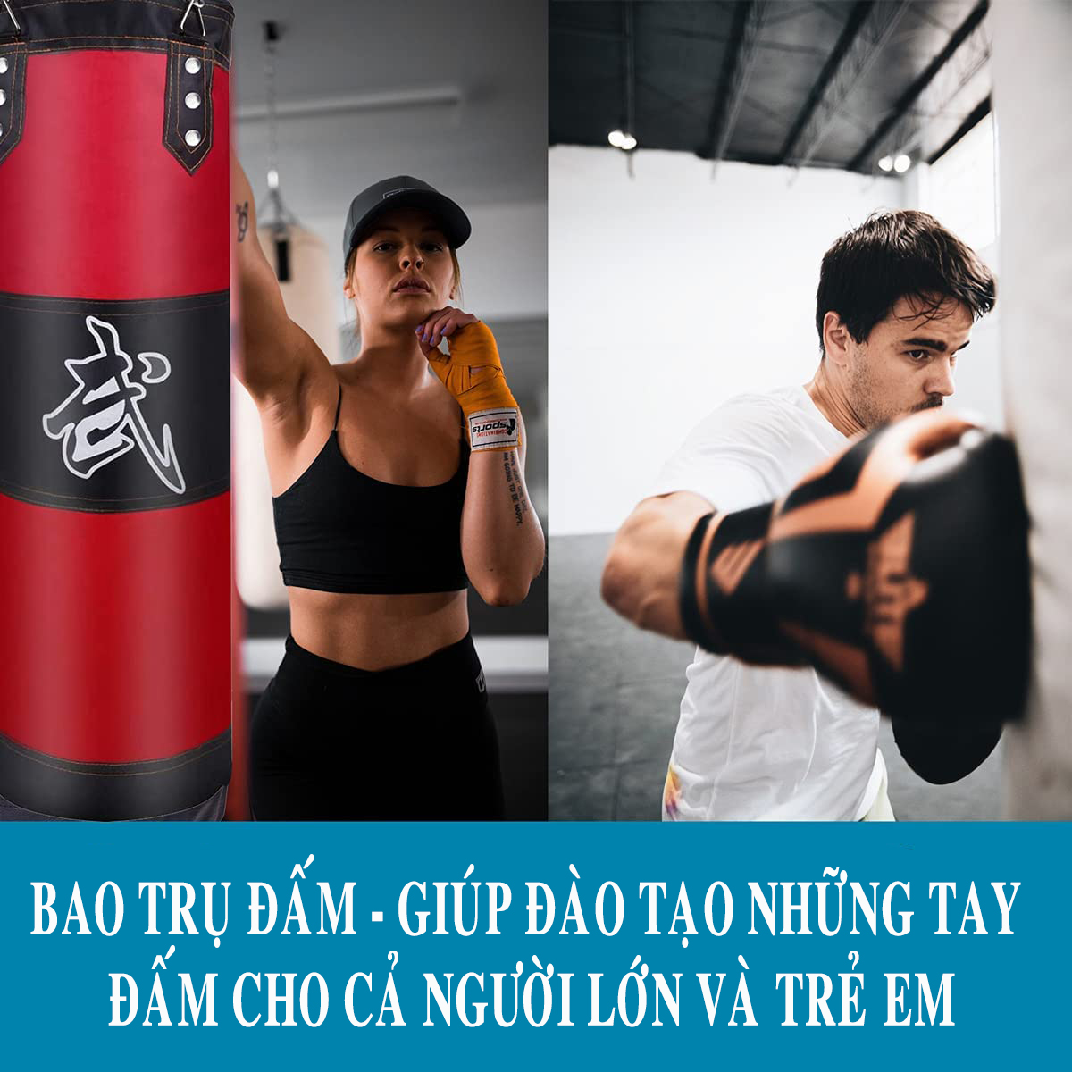 Bộ Vỏ Bao Đấm Bốc Treo Tường 3 Lớp Cao Cấp – Chọn Size - Mua 1 Tặng 7 Phụ Kiện Tập Luyện Siêu Bền Tập Boxing, Tập MMA – Dây Quấn Dài – Chính Hãng Dododios