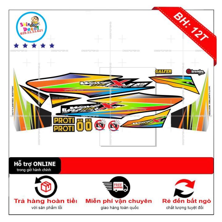 Tem rời wave X 2017 7 màu